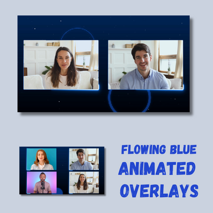 FLOWING BLUE Animated Overlay Pack