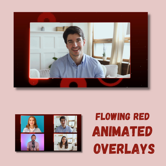 FLOWING RED Animated Overlay Pack