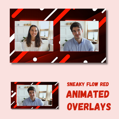 SNEAKY FLOW RED Animated Overlay Pack