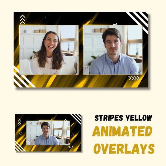 STRIPES YELLOW Animated Overlay Pack