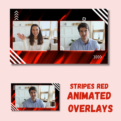 STRIPES RED Animated Overlay Pack