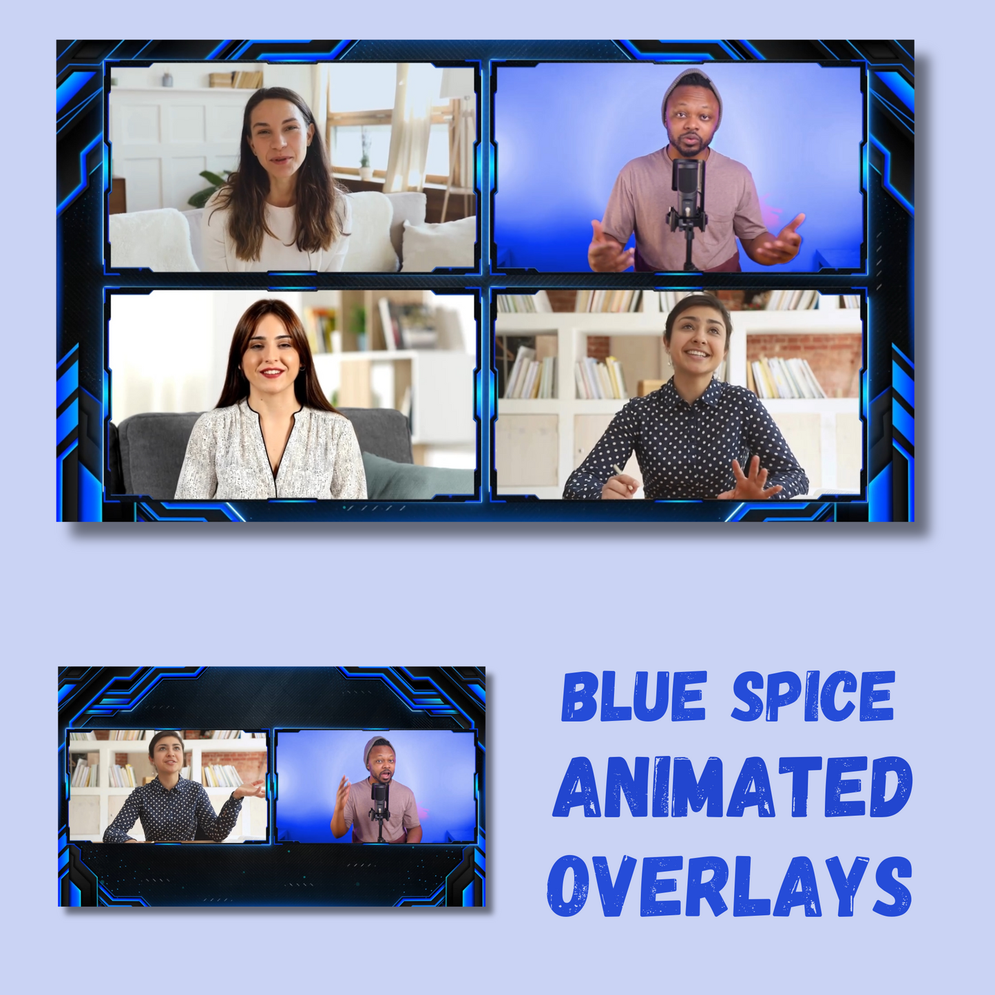 BLUE SPICE Animated Overlay Pack