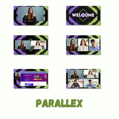 Parallex Overlay Pack for OBS, vMix, StreamYard , Ecamm Live, Evmux etc.
